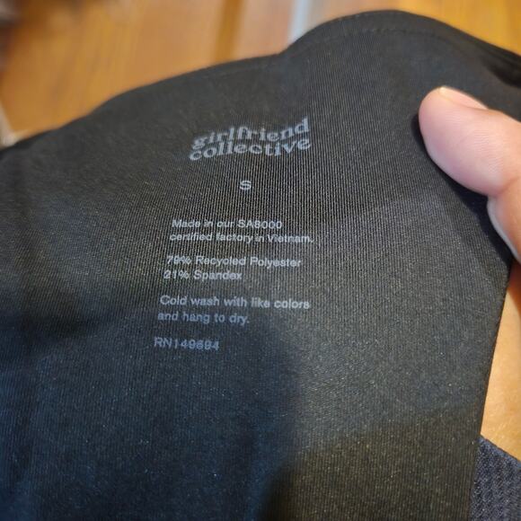 Girlfriend collective bra womens size small black Paloma racerback sports active - Picture 7 of 7